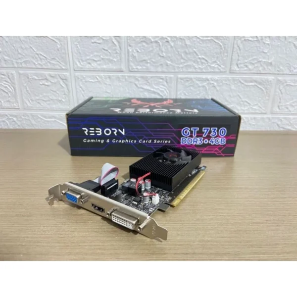 VGA CARD NVIDIA GT 730 4GB DDR3 128 BIT BREND REBORN GARANSI DISTRIBUTOR REBORN 1 TAHUN