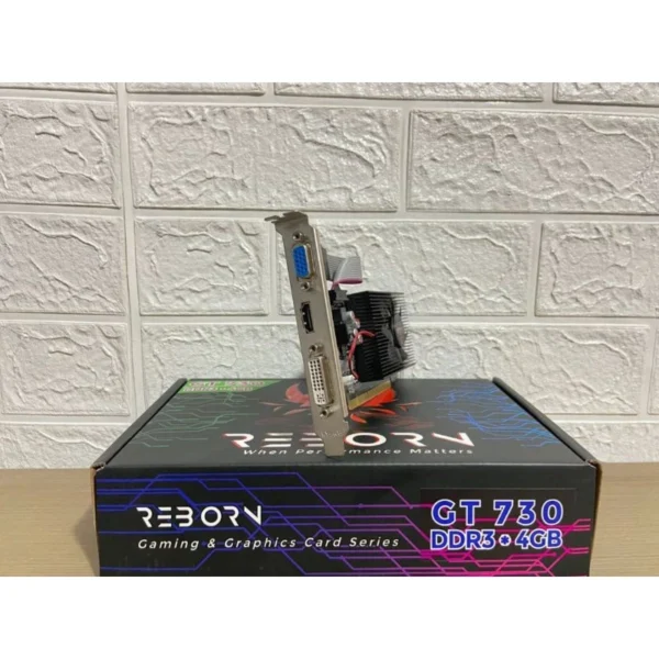 VGA CARD NVIDIA GT 730 4GB DDR3 128 BIT BREND REBORN GARANSI DISTRIBUTOR REBORN 1 TAHUN