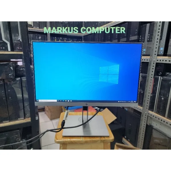 MONITOR HP E223 22 INCHI IPS FRAMELESS MODEL BISA PUTAR DAN NAIK TURUN