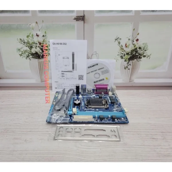 MOTHERBOARD GIGABYTE GA-H61M-DS2 SOCKET 1155 GARANSI DISTRIBUTOR 1 TAHUN/MOBO H61/MOBO SOCKET 1155