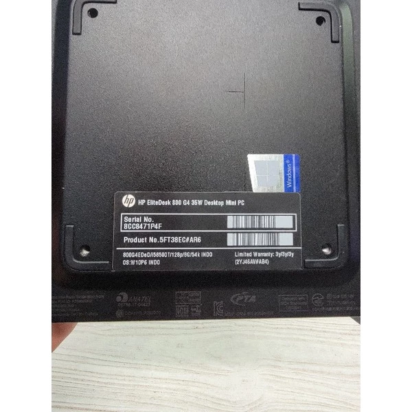 PC MINI ELITEDESK 800 G4 CORE I5 8500T GEN8-RAM 8GB-SSD 512GB NVME