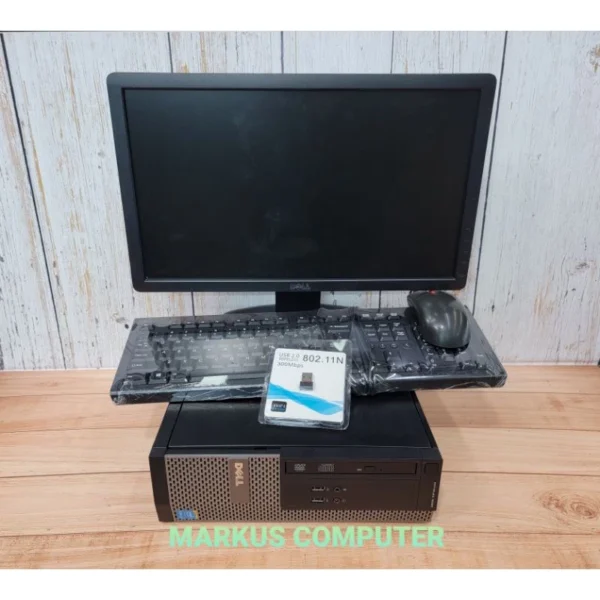 CPU PC PAKET DELL 3020 SFF CORE I5 GEN4/RAM 8GB-SSD 256GB-LED 19INCHI/PC PAKET MONITOR/PC PAKET MURAH