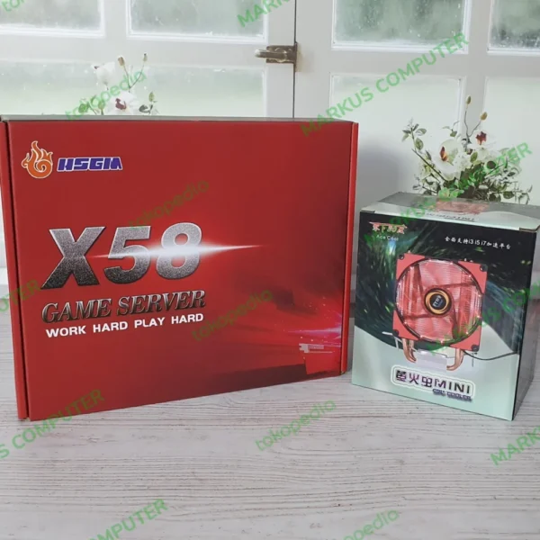 MOTHERBOARD SERVER + PROCESSOR XEON E5645 +FAN ACE COOL GARANSI 1 BARU